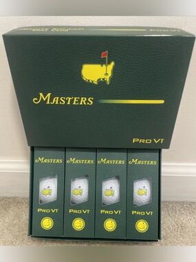 Titleist ProV1 Masters logo golf balls. Purchased at Augusta National 2026